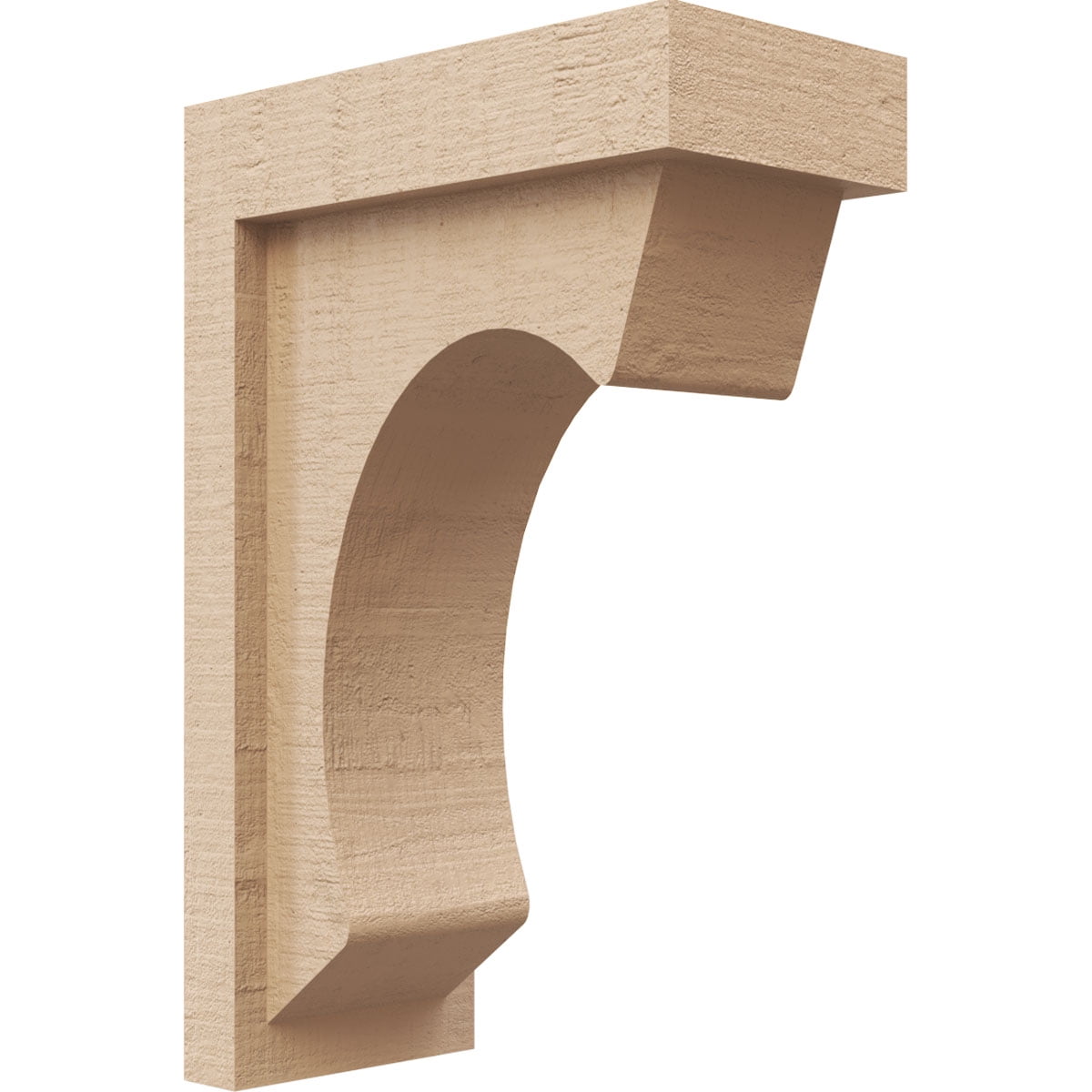 4"W x 8"D x 12"H Classic Emerson Rough Cedar Woodgrain TimberThane Corbel, Primed Tan
