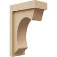 thumbnail image 1 of 4"W x 8"D x 12"H Classic Emerson Rough Cedar Woodgrain TimberThane Corbel, Primed Tan, 1 of 6