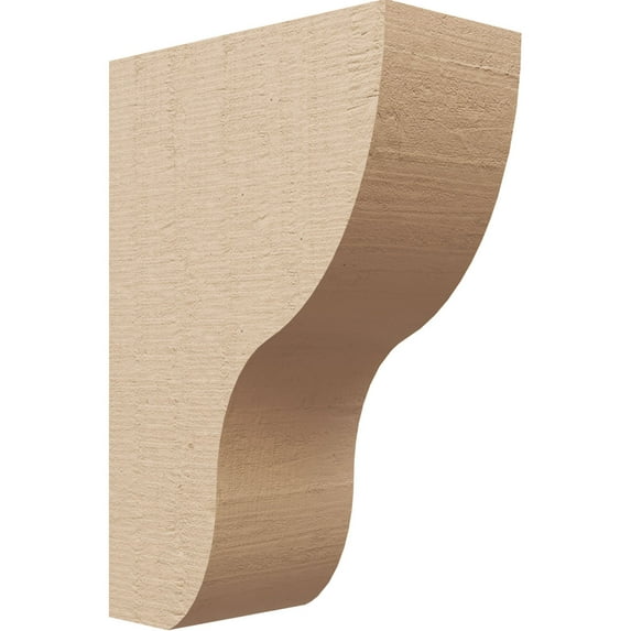 4"W x 8"D x 12"H Classic Greensboro Rough Cedar Woodgrain TimberThane Corbel, Primed Tan