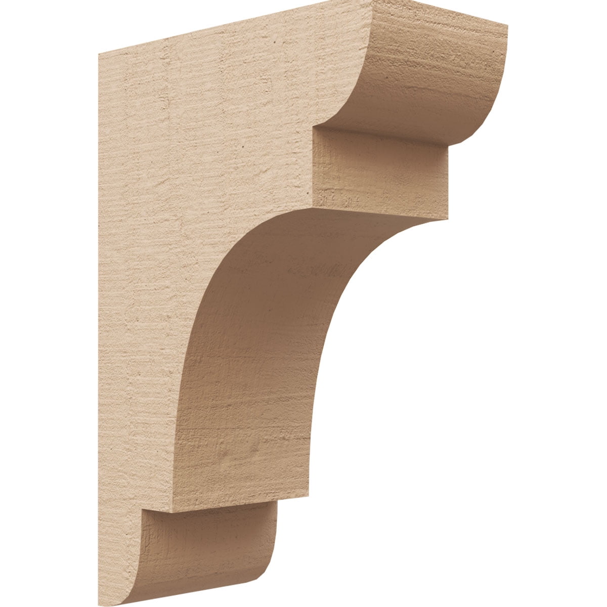 4"W x 8"D x 12"H Classic New Brighton Rough Cedar Woodgrain TimberThane Corbel, Primed Tan