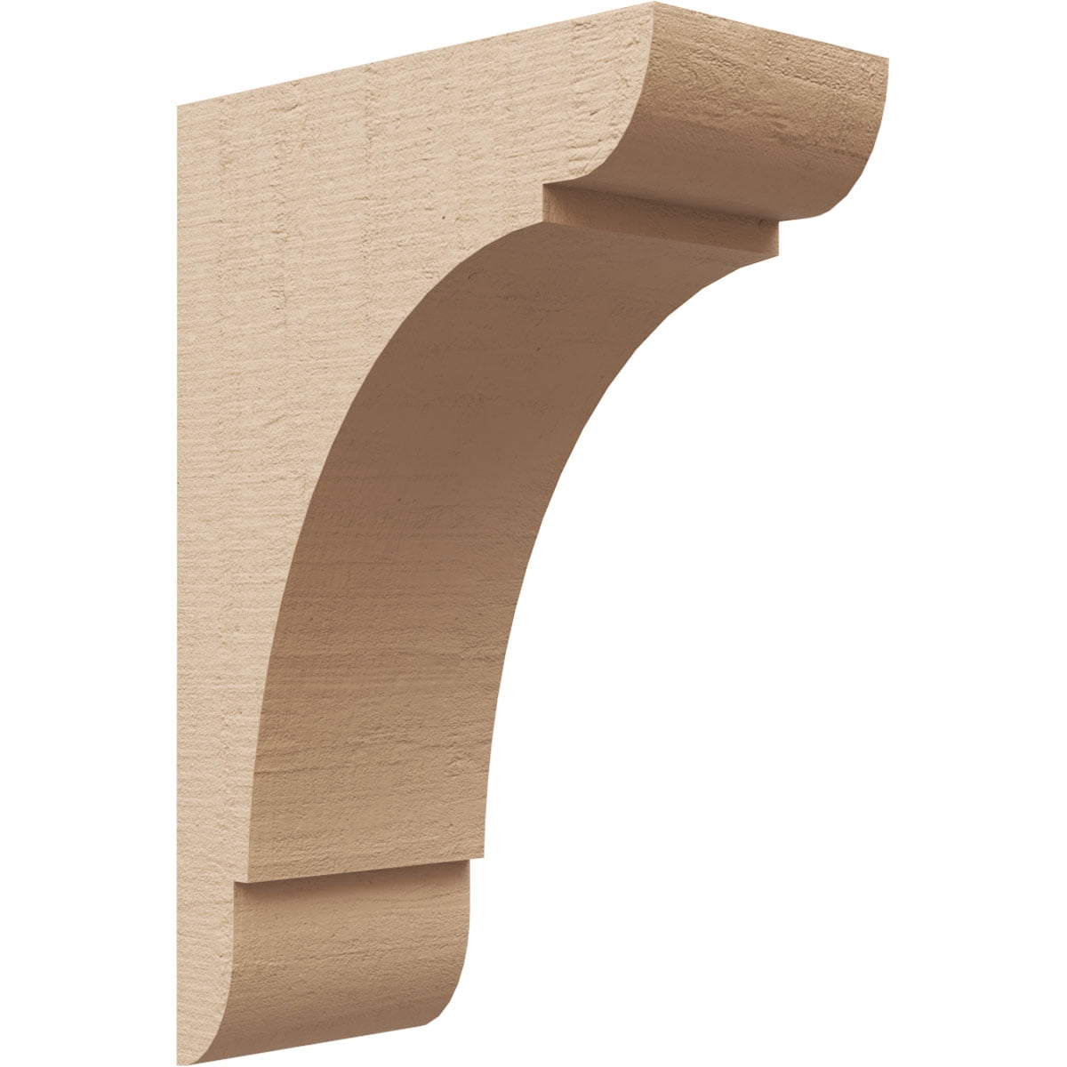 4"W x 8"D x 12"H Classic Olympic Rough Cedar Woodgrain TimberThane Corbel, Primed Tan