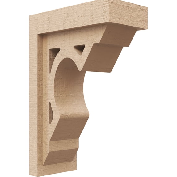 4"W x 8"D x 12"H Classic Sheridan Rough Cedar Woodgrain TimberThane Corbel, Primed Tan