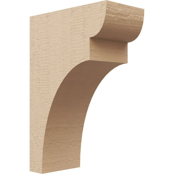 4"W x 8"D x 12"H Classic Yorktown Rough Cedar Woodgrain TimberThane Corbel, Primed Tan