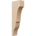 thumbnail image 1 of 4"W x 8"D x 24"H Thin Asheboro Rough Cedar Woodgrain TimberThane Corbel, Primed Tan, 1 of 6