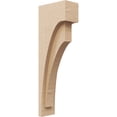 thumbnail image 1 of 4"W x 8"D x 24"H Thin Rivera Rough Cedar Woodgrain TimberThane Corbel, Primed Tan, 1 of 6