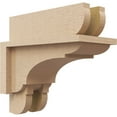 thumbnail image 1 of 4"W x 8"D x 4"H Wide Bryant Rough Cedar Woodgrain TimberThane Corbel, Primed Tan, 1 of 6