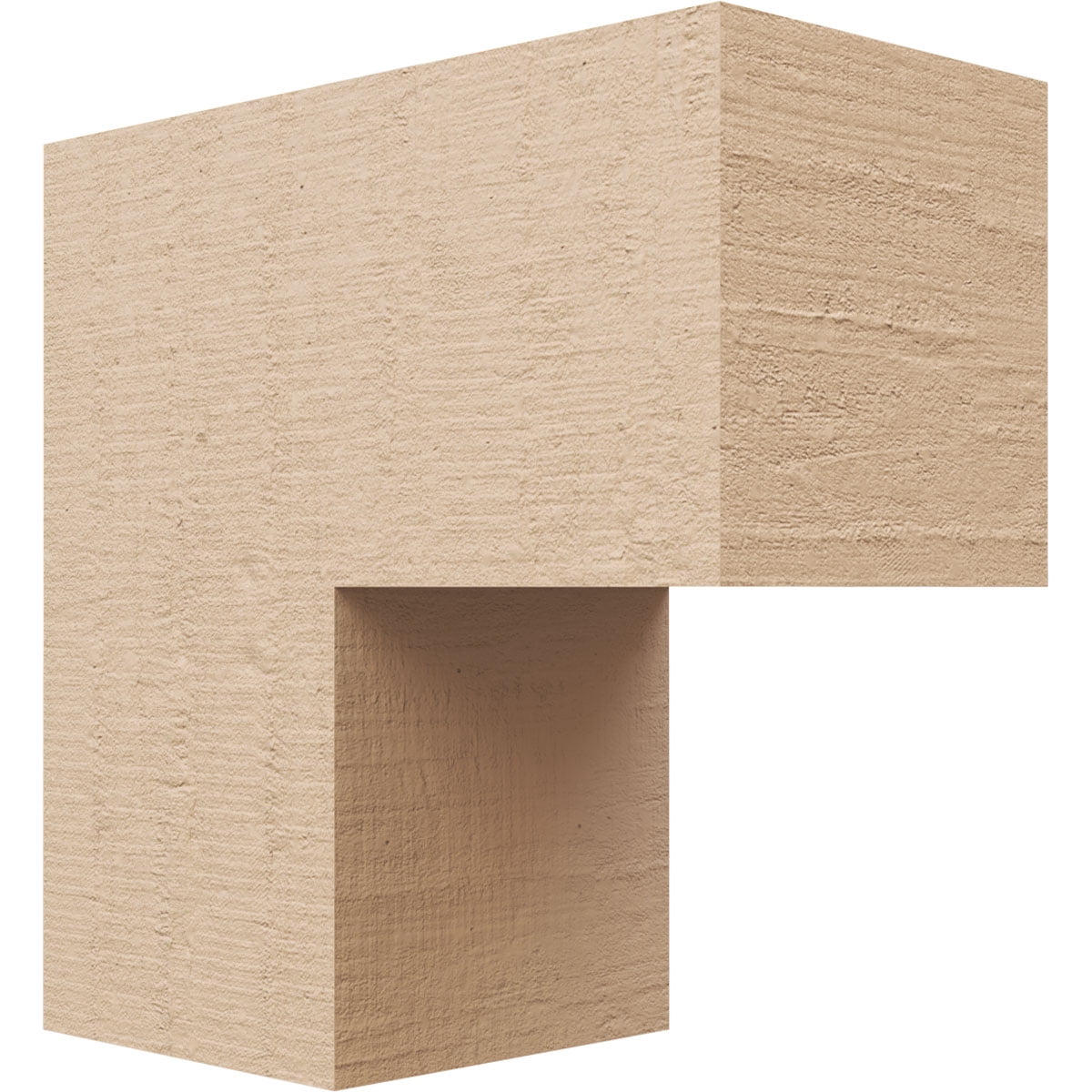 4"W x 8"D x 8"H Classic Chapel Hill Rough Cedar Woodgrain TimberThane Corbel, Primed Tan