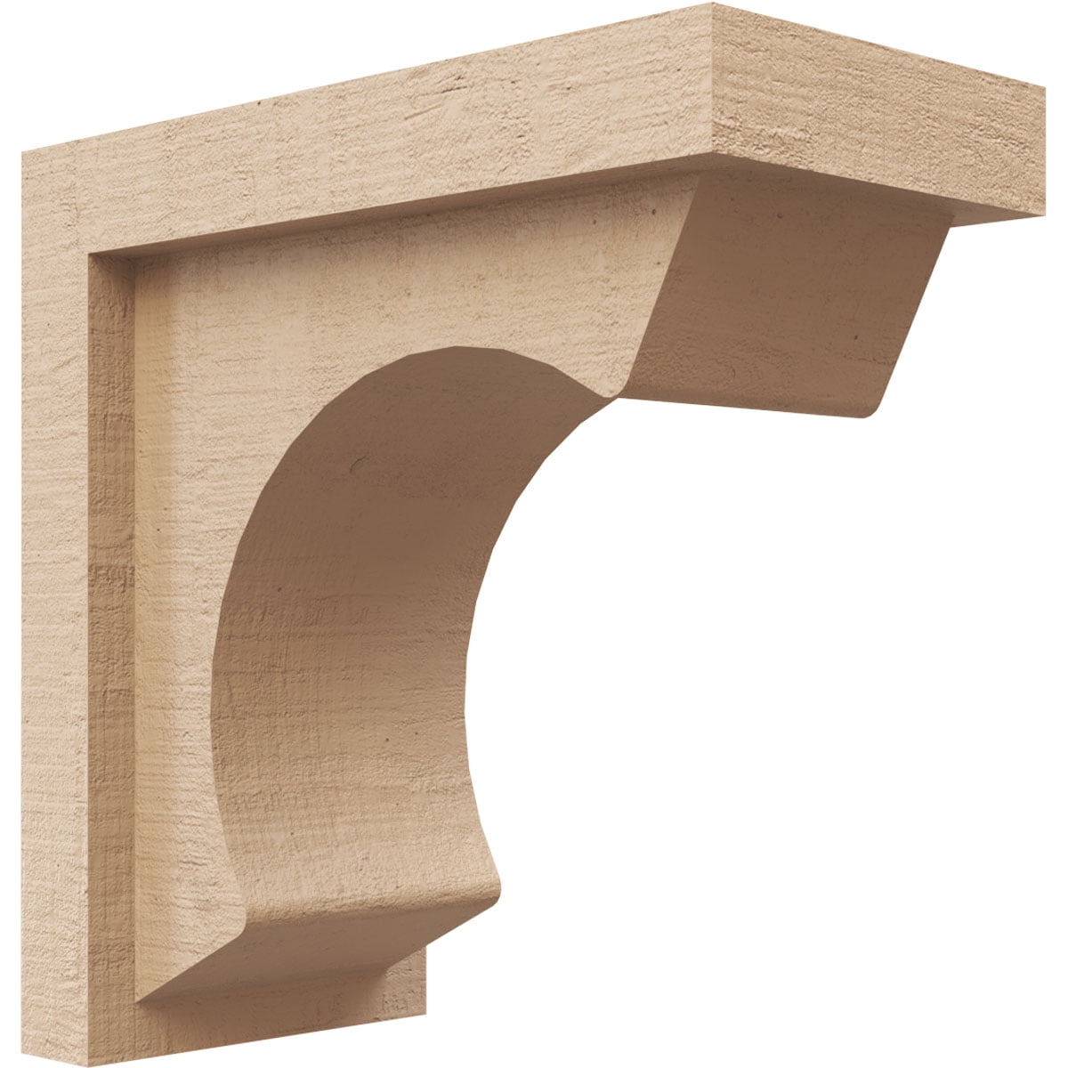 4"W x 8"D x 8"H Classic Emerson Rough Cedar Woodgrain TimberThane Corbel, Primed Tan
