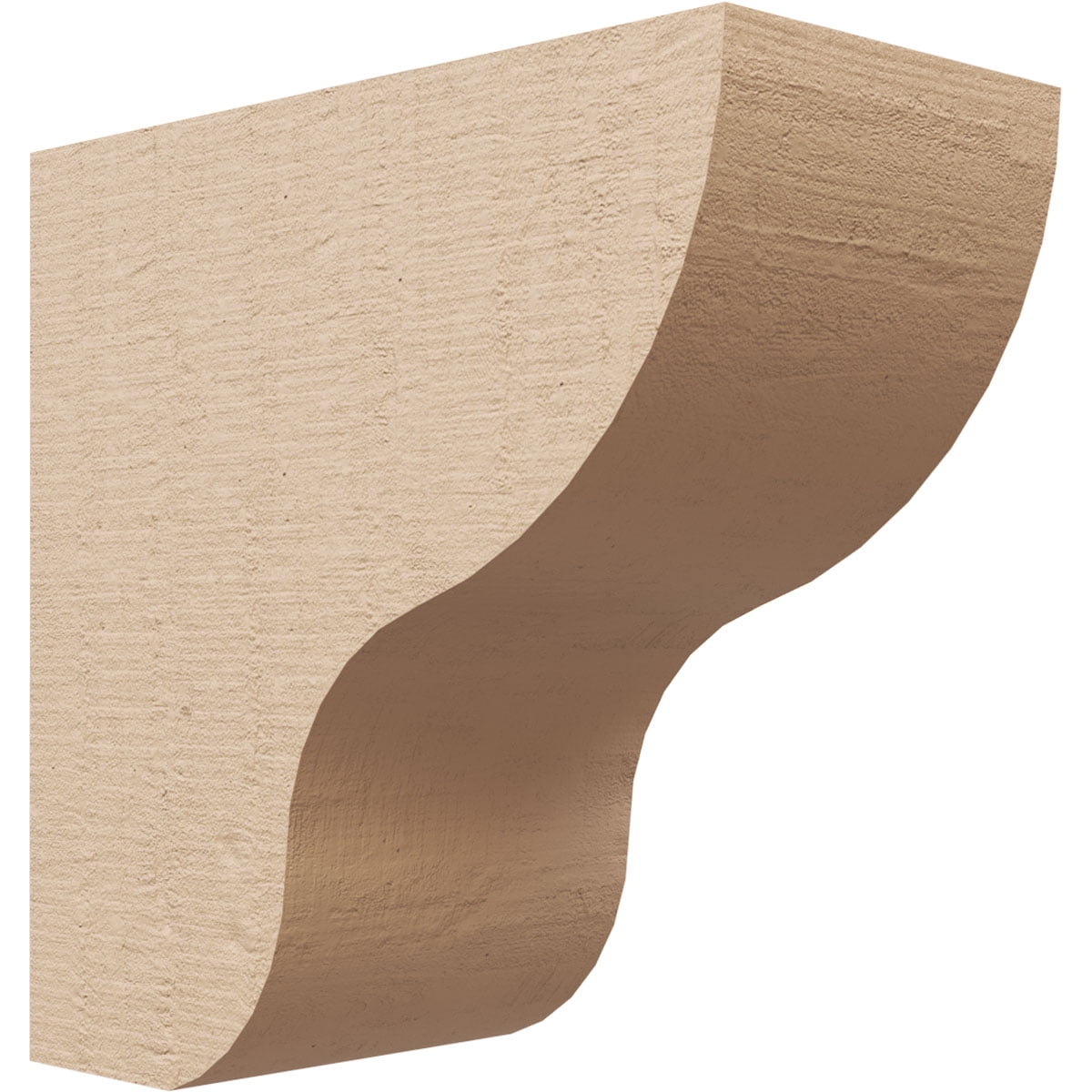 4"W x 8"D x 8"H Classic Greensboro Rough Cedar Woodgrain TimberThane Corbel, Primed Tan