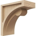 thumbnail image 1 of 4"W x 8"D x 8"H Classic Viola Rough Cedar Woodgrain TimberThane Corbel, Primed Tan, 1 of 6