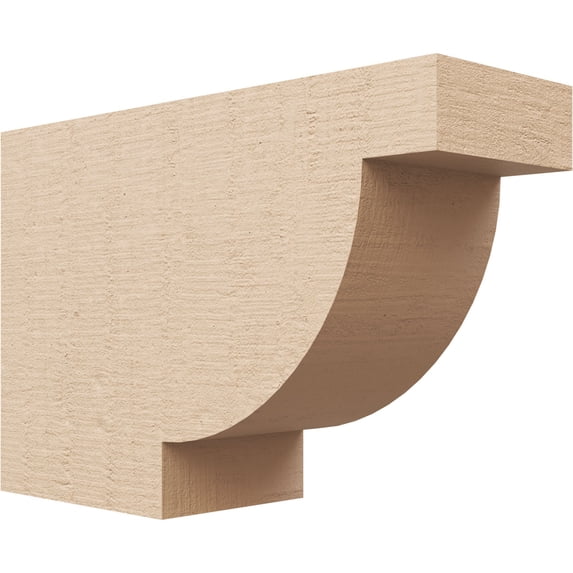 Ekena Millwork 4"W x 8"H x 12"L Alpine Woodgrain TimberThane Rafter Tail, Primed Tan