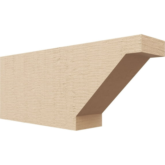 Ekena Millwork 4"W x 8"H x 20"L Burlington Woodgrain TimberThane Rafter Tail, Primed Tan