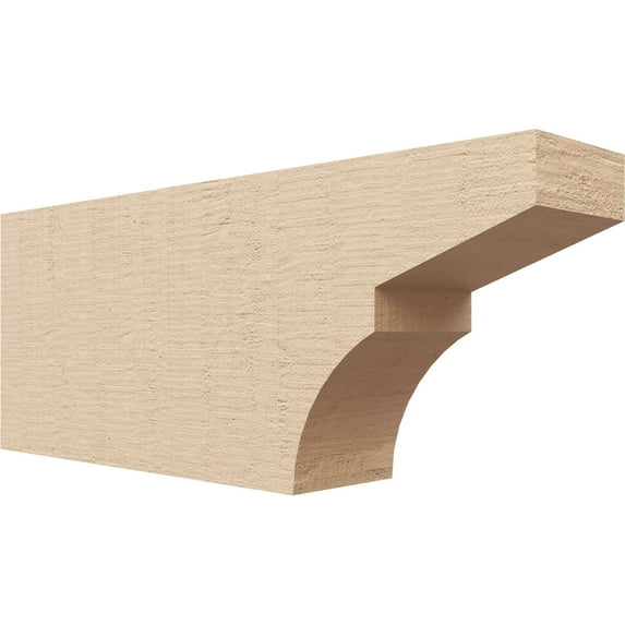 Ekena Millwork 4"W x 8"H x 20"L Monterey Woodgrain TimberThane Rafter Tail, Primed Tan