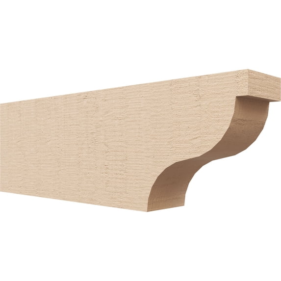 Ekena Millwork 4"W x 8"H x 24"L Garner Woodgrain TimberThane Rafter Tail, Primed Tan