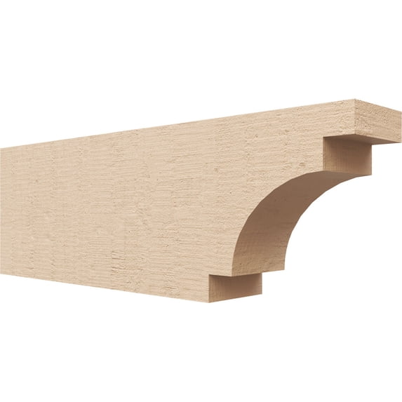 Ekena Millwork 4"W x 8"H x 24"L Mediterranean Woodgrain TimberThane Rafter Tail, Primed Tan