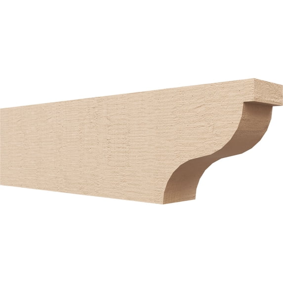 Ekena Millwork 4"W x 8"H x 28"L Garner Woodgrain TimberThane Rafter Tail, Primed Tan