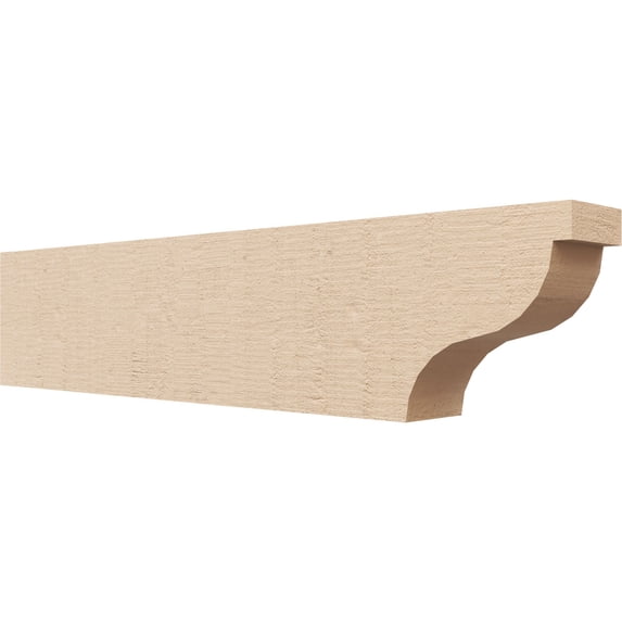 Ekena Millwork 4"W x 8"H x 36"L Garner Woodgrain TimberThane Rafter Tail, Primed Tan