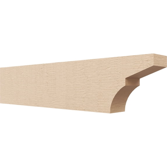 Ekena Millwork 4"W x 8"H x 36"L Monterey Woodgrain TimberThane Rafter Tail, Primed Tan