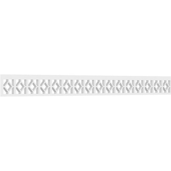 Ekena Millwork 4 x 48 in. Pitch 0.62 in. Kinsman Architectural Grade PVC Running Trim