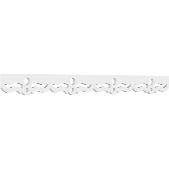 Ekena Millwork 4 x 48 in. Pitch 0.62 in. Monticello Architectural Grade PVC Running Trim