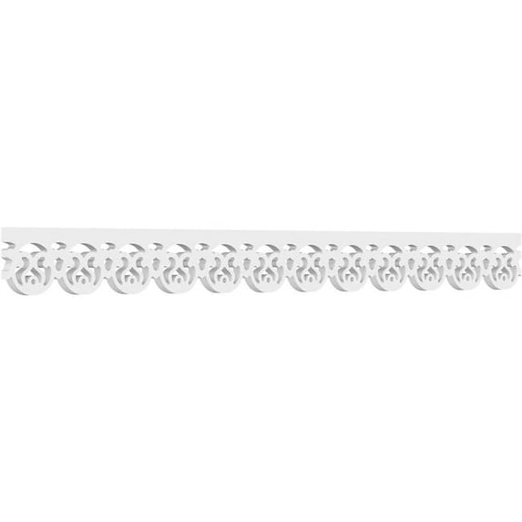 Ekena Millwork 4 x 48 in. Pitch 0.62 in. Sage Architectural Grade PVC Running Trim