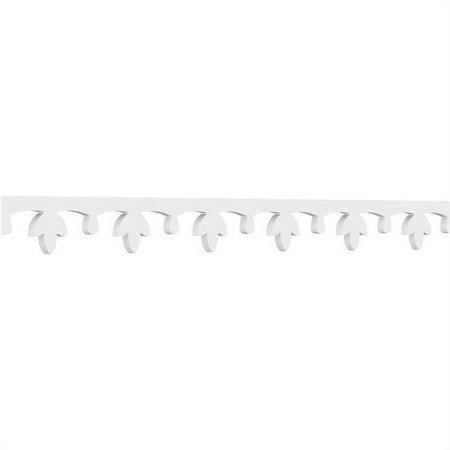 Ekena Millwork 4 x 48 in. Pitch 0.62 in. Taylorville Architectural Grade PVC Running Trim