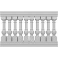 thumbnail image 1 of Ekena Millwork 40"H x 5'L Fiberthane York Unassembled Balustrade Railing Kit, Style D (6 3/8" On-Center Spacing to Pass 4" Sphere Code), 1 of 6