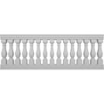 thumbnail image 1 of Ekena Millwork 40"H x 9'L Fiberthane Arcadian Unassembled Balustrade Railing Kit, Style D (7 3/8" On-Center Spacing to Pass 4" Sphere Code), 1 of 6