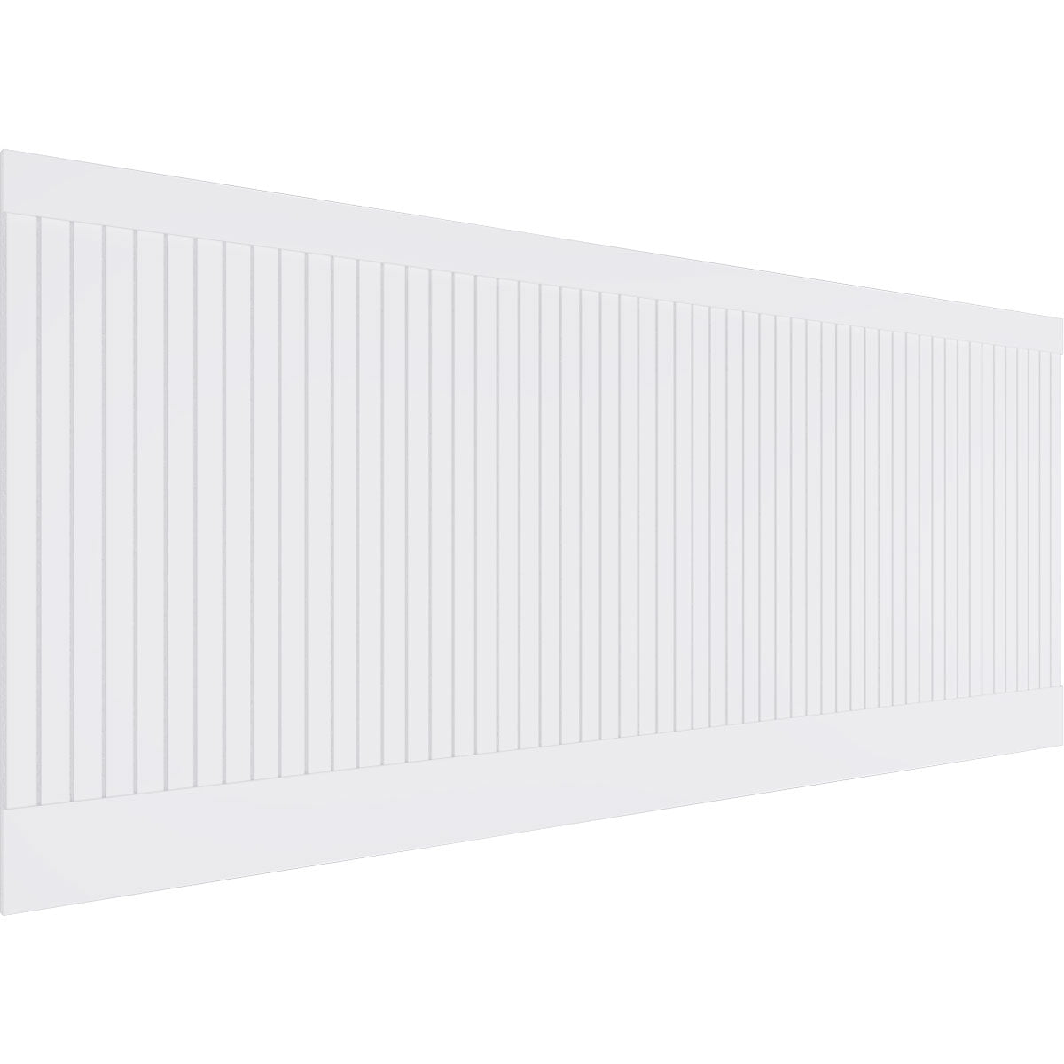 40" x 94.5" White PVC Slat Wall Wainscot Paneling Kit