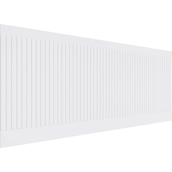 Ekena Millwork 40"H x 94 1/2"W Beadboard PVC Wainscot Paneling Kit