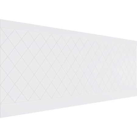Ekena Millwork 40"H x 94 1/2"W Checkerboard PVC Wainscot Paneling Kit