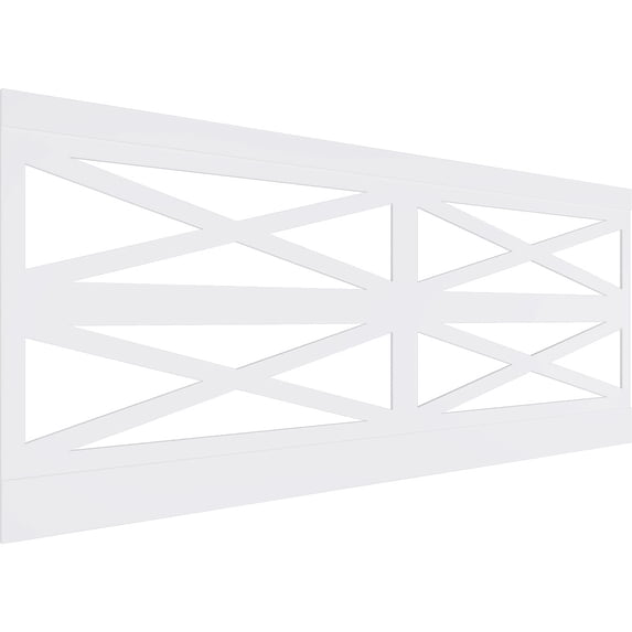 Ekena Millwork 40"H x 94 1/2"W Farmhouse Fence PVC Wainscot Paneling Kit