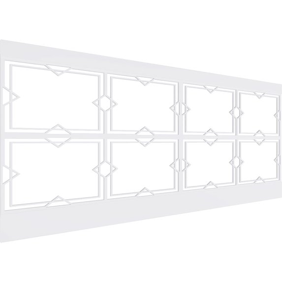 Ekena Millwork 40"H x 94 1/2"W Fleming PVC Wainscot Paneling Kit