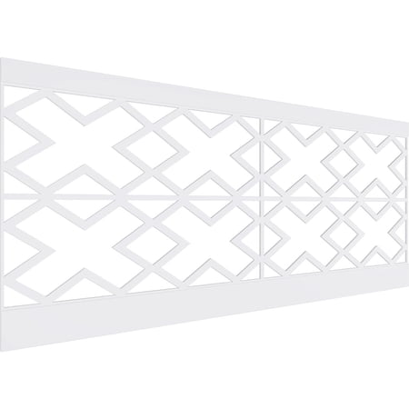 Ekena Millwork 40"H x 94 1/2"W Fowler PVC Wainscot Paneling Kit