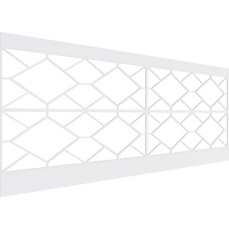 Ekena Millwork 40"H x 94 1/2"W Hudson PVC Wainscot Paneling Kit