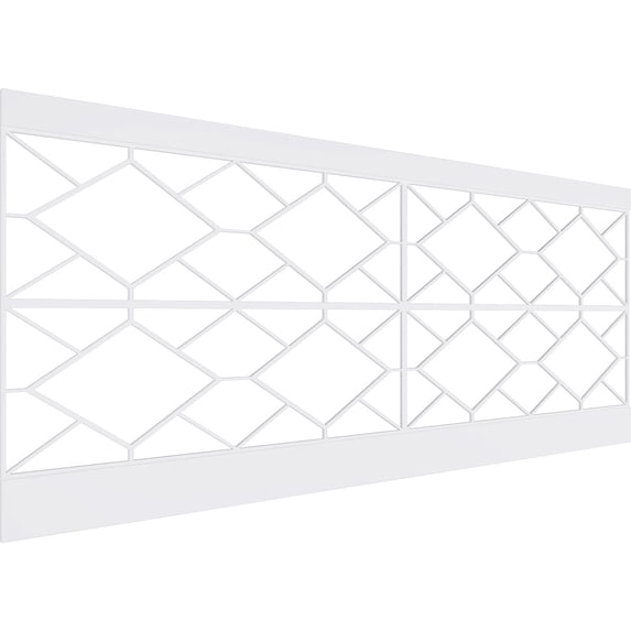 Ekena Millwork 40"H x 94 1/2"W Hudson PVC Wainscot Paneling Kit