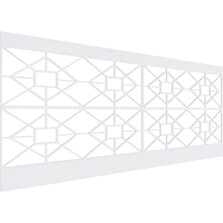 Ekena Millwork 40"H x 94 1/2"W Jamestown PVC Wainscot Paneling Kit