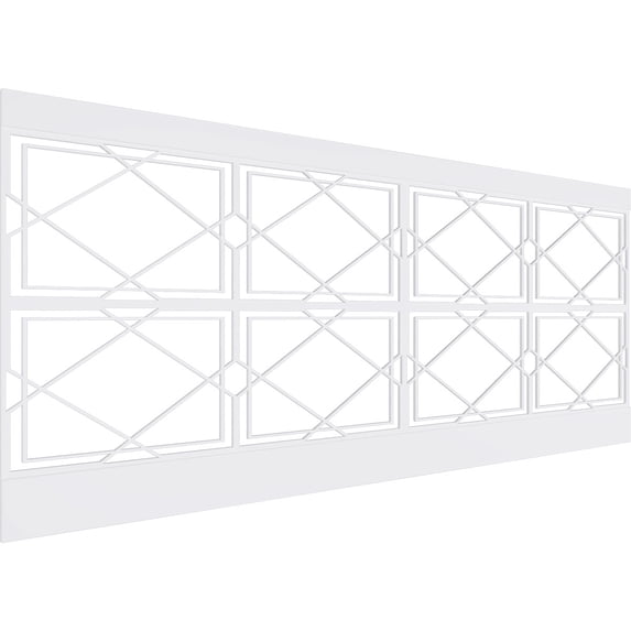 Ekena Millwork 40"H x 94 1/2"W Kiowa PVC Wainscot Paneling Kit