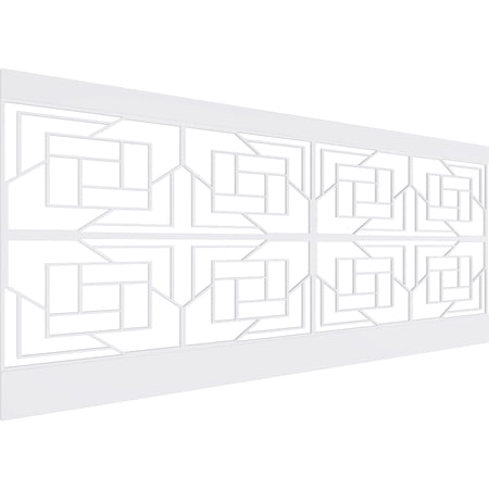 Ekena Millwork 40"H x 94 1/2"W Loveland PVC Wainscot Paneling Kit