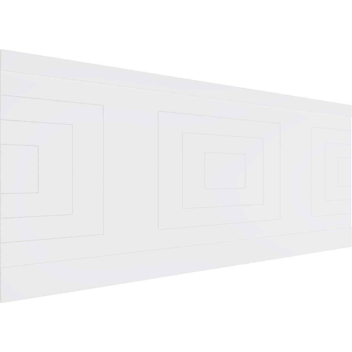 Ekena Millwork 40"H x 94 1/2"W Mid Century Modern PVC Wainscot Paneling Kit