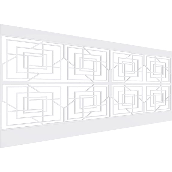 Ekena Millwork 40"H x 94 1/2"W Norwood PVC Wainscot Paneling Kit
