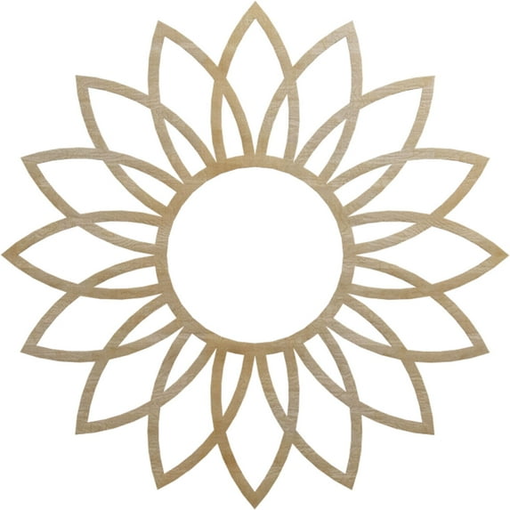Ekena Millwork 40"OD x 13 1/4"ID x 1/4"T Daisy Wood Fretwork Pierced Ceiling Medallion, Hickory