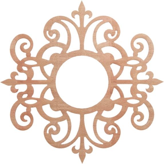 Ekena Millwork 40"OD x 13"ID x 3/8"T Dijon Wood Fretwork Pierced Ceiling Medallion, Cherry
