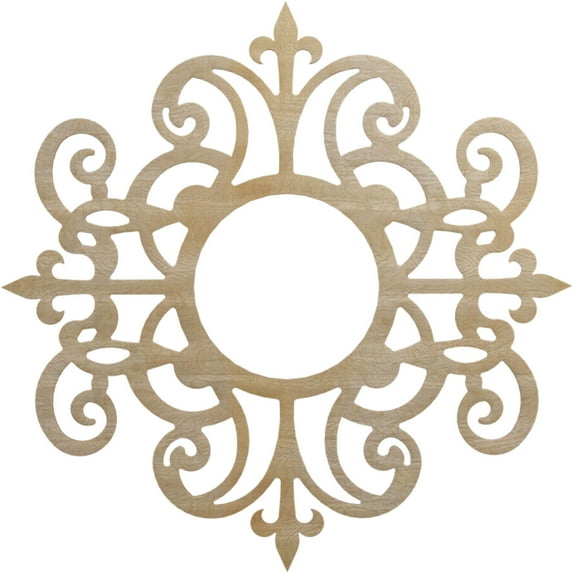 Ekena Millwork 40"OD x 13"ID x 3/8"T Dijon Wood Fretwork Pierced Ceiling Medallion, Hickory