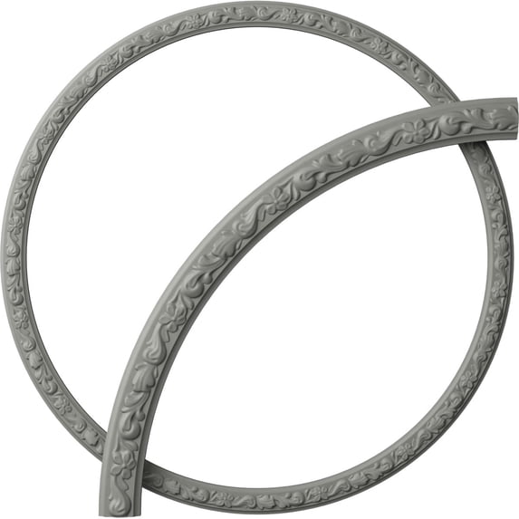 Ekena Millwork 40"OD x 36"ID x 2"W x 7/8"P Sussex Floral Ceiling Ring Kit