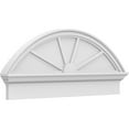 thumbnail image 1 of Ekena Millwork 40"W x 16-7/8"H x 2-3/4"P Segment Arch 4 Spoke Architectural Grade PVC Combination Pediment, 1 of 7