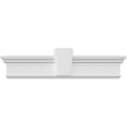 thumbnail image 1 of Ekena Millwork 41" Bottom Width x 44 7/8" Top Width x 7 1/4"H x 1"P Traditional Crosshead w/ Deco Keystone, 1 of 24