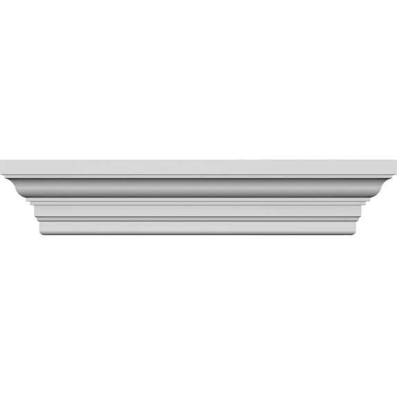 Ekena Millwork 41" Bottom Width x 49 3/4" Top Width x 7 7/8"H x 1 1/4"P Classic Crosshead
