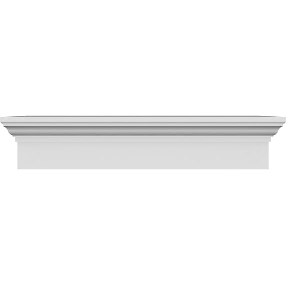 Ekena Millwork 42" Bottom Width x 45 1/2" Top Width x 6"H x 1"P Traditional Crosshead