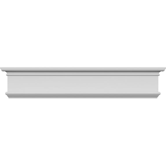 Ekena Millwork 42" Bottom Width x 46 3/8" Top Width x 8 5/8"H x 3/8"P Bedford Crosshead